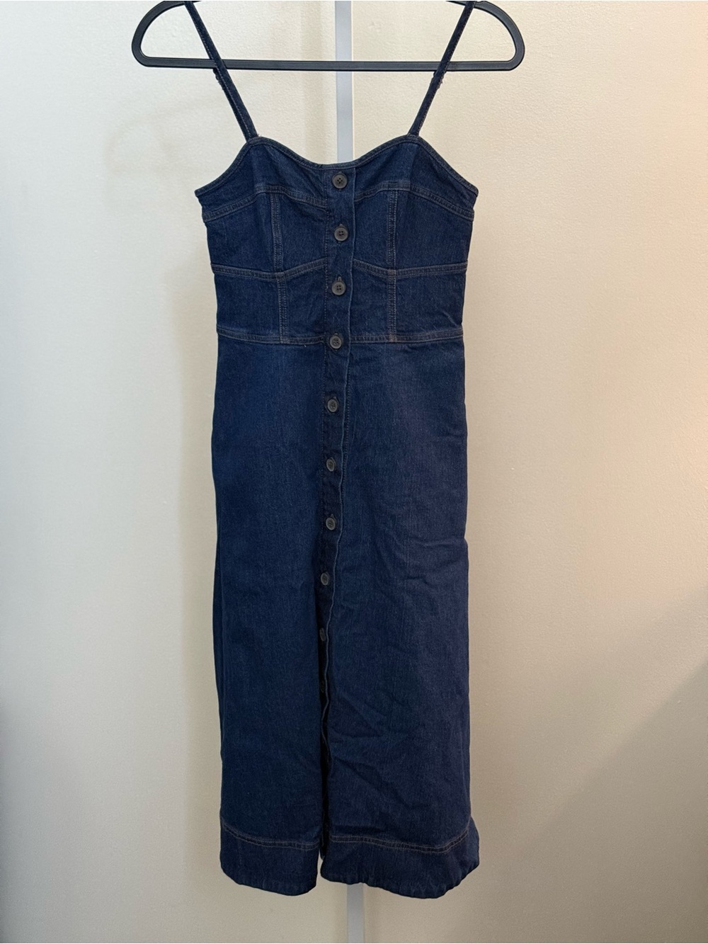 Universal Thread Dark Blue Denim Button-Front Jean Dress